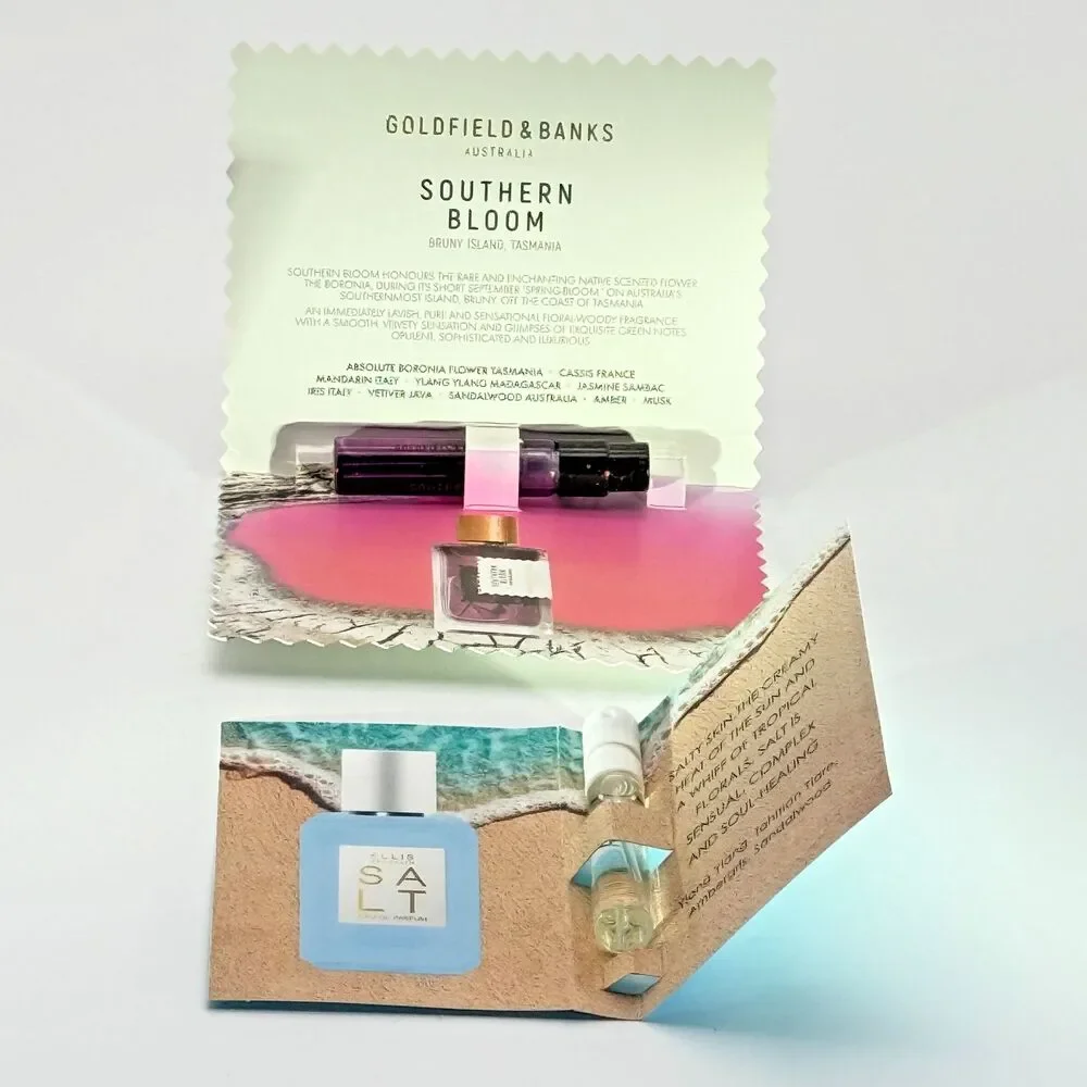 Luxury Niche Perfume Sample Set – Goldfield & Banks + Ellis Brooklyn Salt